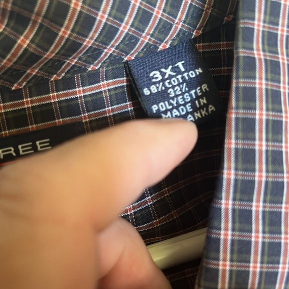 Big&Tall Button Down Shirt Cotton Blend - Picture 4 of 4